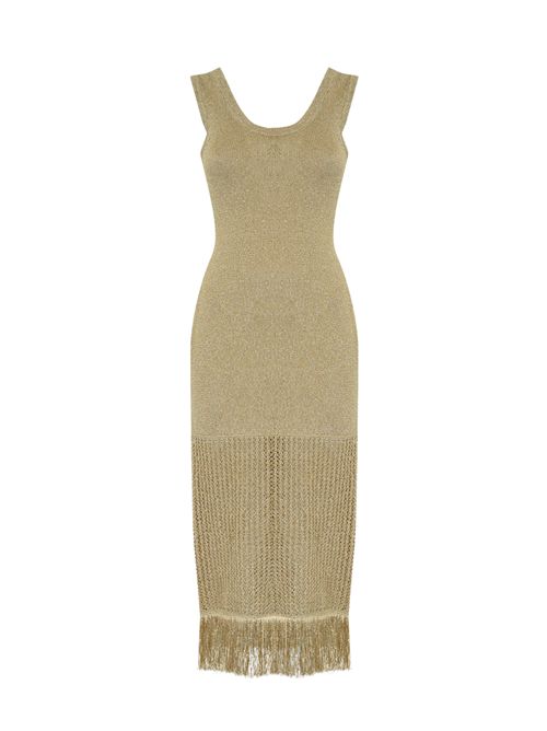 Abito in maglia lurex con frange NO SECRETS | 251NS250ORO